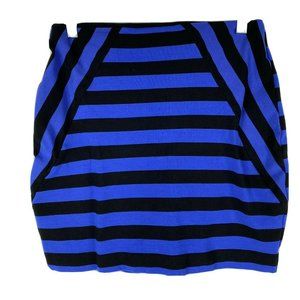 Mix XS Skirt Mini Bodycon Stretch Black Blue